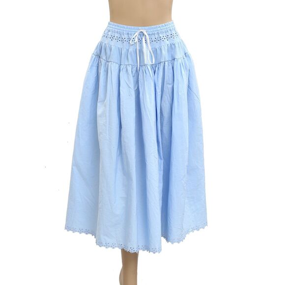 Free People Gesibelle Maxi Skirt Floral Eyelet Embroidered Cotton S NWD 281464 - Picture 1 of 5